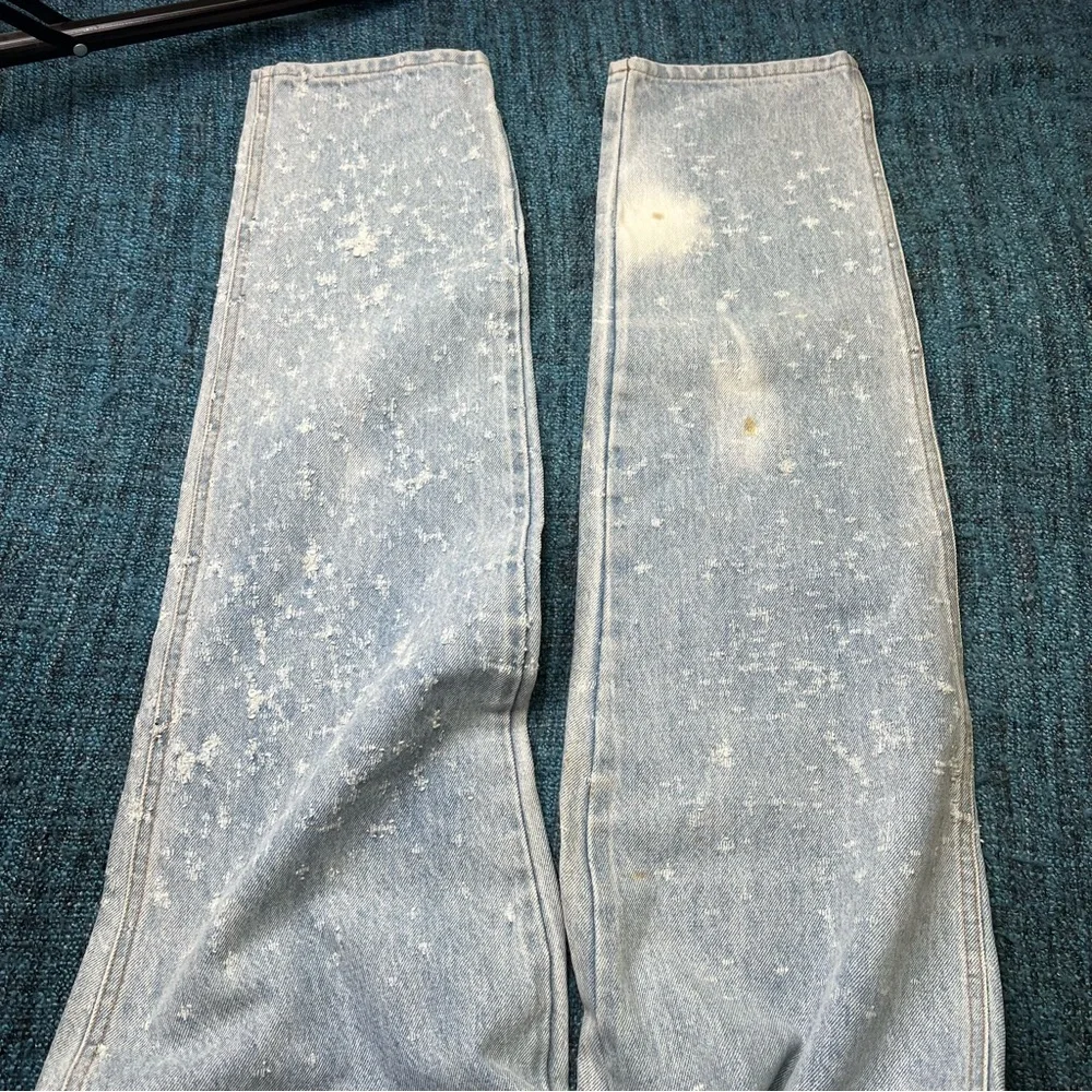 Vintage Jensen Smith Shotgun Wash Distressed Light Wash Jeans Size 29 Deadstock